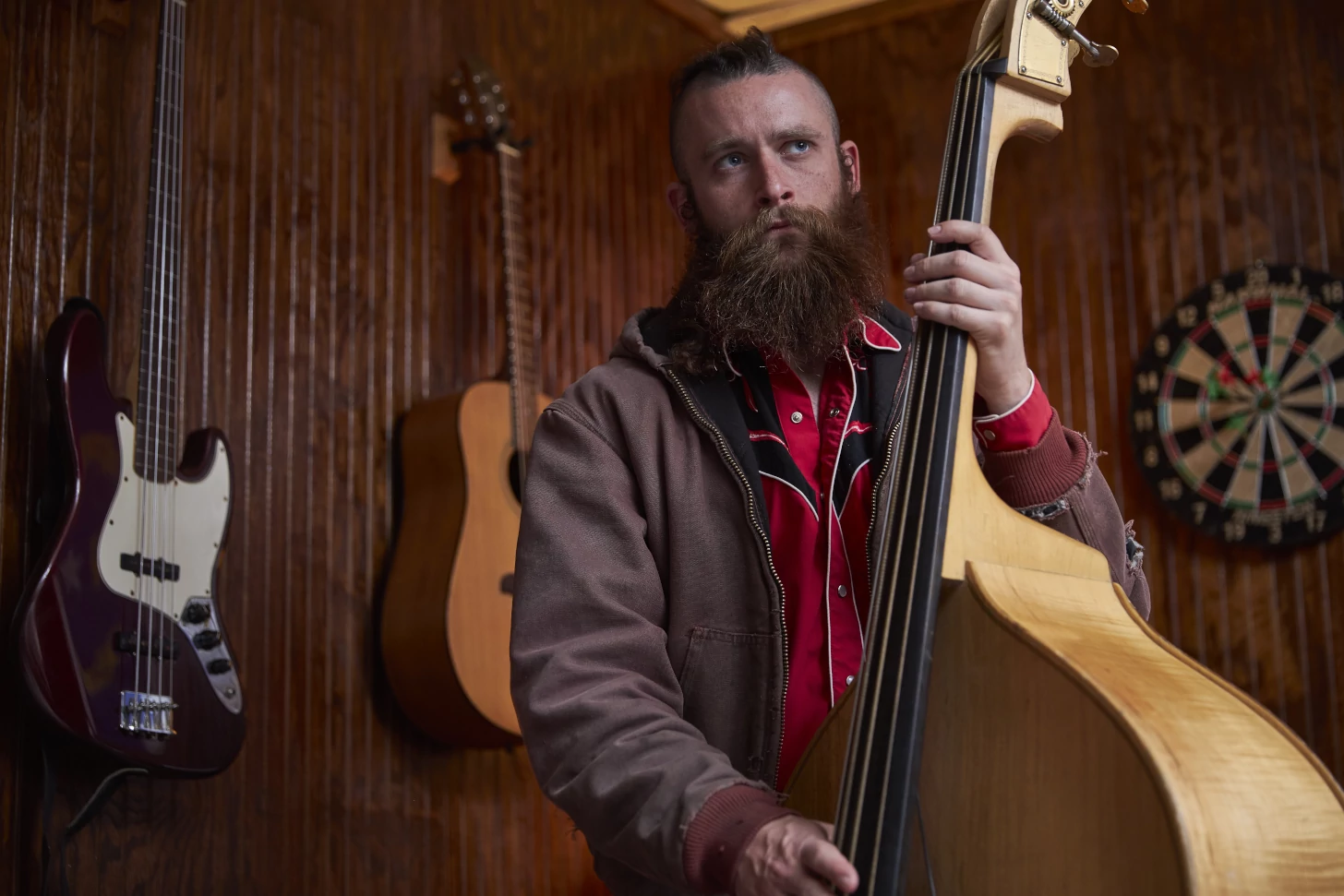 Ben Noblit playing upright bass