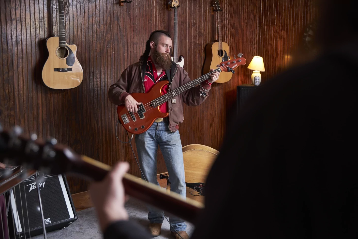 Ben Noblit playing electric bass